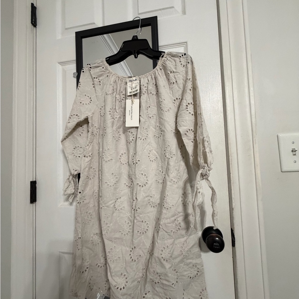 Off the shoulder Valentina Cream Eyelet Blouse